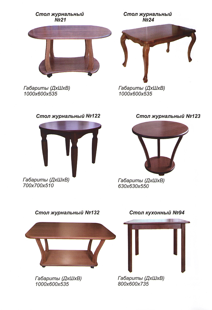 столы деревянные